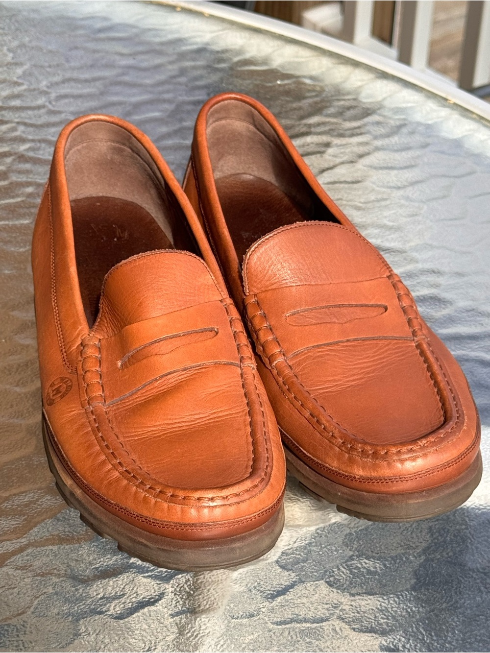 RALYX by MEPHISTO Men’s size 10.5 Brown leather penny loafers shoes Portugal